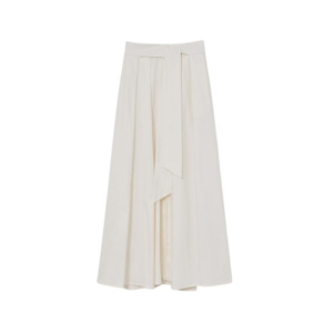 REISS Simone Cotton-Blend Pleated Maxi Skirt